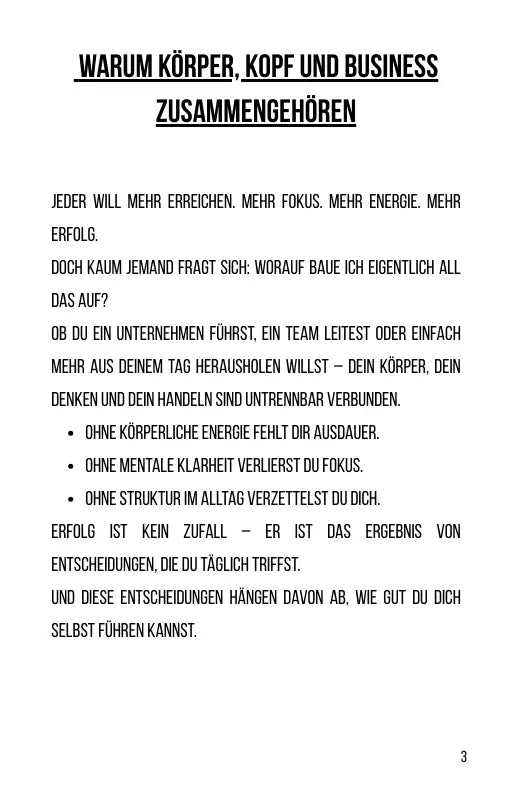 Die 3 Säulen des Erfolgs - DitigalFitCO